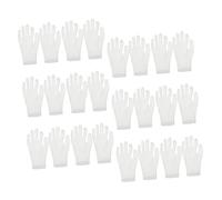 STOBAZA 12 Pairs White Cotton Gloves for Women and Men Moisturizing Working Gloves for Dry Hands Breathable Soft Medium Thickness Fit Adults Comfortable Skin-Friendly