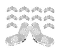 STOBAZA 12 Sets Transparent Acrylic Corner Reinforcement Brackets with Screws Removable Clear Right Angle Corner Fixing Joints for Display Box and Storage Case DIY Assembly
