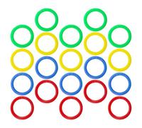STOBAZA 120pcs Plastic Book Rings for Cards 1 Inch Colored Plastic Binder Hoops with Easy Open and Close Feature, Suitable for Index Cards and Planners, for Craft Projects