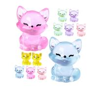 STOBAZA 12pcs Creative Resin Fox Figurine Ornaments Glow the Dark Miniature Animal Statues Lightweight and Compact for Fairy Garden and Bonsai Decoration