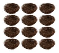 STOBAZA 12pcs Decorative Nests Simulated Bird Nest Ornaments Creative Versatile Use Natural Oakum Material Bird Shape Realistic Appearance Delicate Natural Accent Micro Landscape Garden
