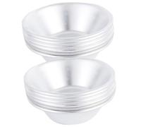 STOBAZA 12Pcs Egg Tart Mold Multi Function Round Metal Baking Cups for Muffins Pudding and Pastries Household Reusable Tart Moulds with Quick Heat Conductivity