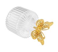 STOBAZA 12pcs European Style Clear Wedding Favor Boxes with Butterfly Lid Transparent Candy Jars for Birthday Party Decorative Storage Containers for Chocolate Jewelry and Tea Gifts