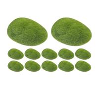 STOBAZA 12pcs Fake Stone Moss Rocks Artificial Moss Stone for DIY Foam Material Realistic Look Design Easy to Maintain Craftsmanship Garden Landscaping Decoration