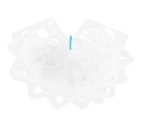 STOBAZA 12pcs Geometric Shapes Stencil Plastic Drawing Templates for Artists DIY Craft Tools with Flower Star Patterns for Classroom Painting and Chalk Art Supplies