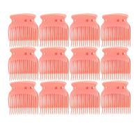 STOBAZA 12pcs Hot Roller Claw Clips Plastic Beige High-temperature Insulation Hair Curler Clamps Securing Pins for Professional Salons and Home Hair Styling