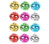 STOBAZA 12pcs Metal Bell Pendants Colorful Jingle Bells for DIY Crafts Pet Collar Keychain Christmas Decorations Vintage Rustic Charm Accessories