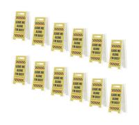 STOBAZA 12pcs Mini Acrylic Funny Office Desk Sign Clips Holders Leave Me Alone Warning Notes Desk Sign Holder Accessories for Managers Coworkers Office Use