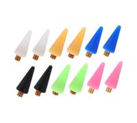 STOBAZA 12pcs Nail Art Wax Replacement Tips for Dotting Pen Multi-color Nail Rhinestone Picker Accessories Compatible with Point Drill Pens for DIY Gems Crafting