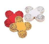 STOBAZA 150Pcs Candy Decor Chocolate Packaging Trays with Hollow Flower Design for Weddings Parties Valentine Day Pearl Wrapping Papers