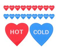 STOBAZA 15pair Bathroom Water Sign Signs for Bathroom Hot Cold Faucet Label Stickers Warning Label Restroom Sticker Water Hot Cold Faucet