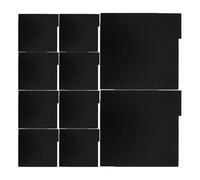 STOBAZA 15pcs Black Plastic Vinyl Record Dividers, Writable Album Separators for Vinyl and DVD Storage, Library Bookends Organizer for Record Shelf Management