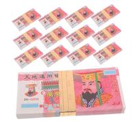 STOBAZA 15pcs Thickened Ancestor Money Paper Burning for Qingming Festival Realistic Chinese Heaven Bank Notes with Intricate Design Efficient Combustion and Lightweight Ash for Ancestral