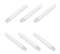 STOBAZA 15pcs Transparent Plastic Test Tubes with Caps for Eyelash Brush Storage Portable Makeup Brush Holders Clear Lash Containers for Travel and Sample Preservation Open Tube Design for