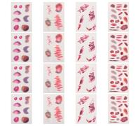 STOBAZA 16 Sheets Realistic Halloween Wound Tattoo Stickers with Comfortable Wear and Quick Transformation, Red Temporary Scar and Bruise Stickers for Makeup Cosplay and Party