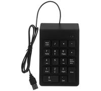 STOBAZA 19 Keys Mechanical Numpad Keyboard USB Number Pad Accessory Compact Wear-resistant Plastic Numeric Keypad for Finance and Input Large Amounts of Numerical Data Black