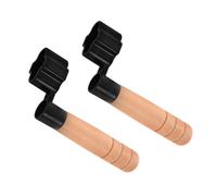 STOBAZA 2 Pcs Black Wooden Handle Guitar String Winders String Peg Winder Tool for Acoustic Electric Bass Guitar and Repair Accessories