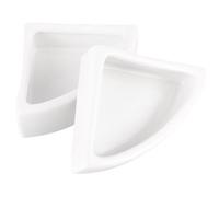 STOBAZA 2 Pcs Ceramics Thicken Bowl Reptile Food Dish Anti-escape Design Space Saving Triangle Shape Feeding Set for Small Reptile Animals and Lizards