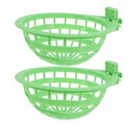 STOBAZA 2 Pcs Plastic Bird's Nest Basin for Small Birds, Light Green, Strong Load-bearing Capacity and Fall Resistance, Bird Nest Holder for Budgies and Finches