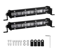 STOBAZA 2 Pcs Ultra LED Light Bars Car Work Lights with Lens Flood Spot Beam Auxiliary Lighting for Trucks Off-road Vehicles Suvs Easy Installation