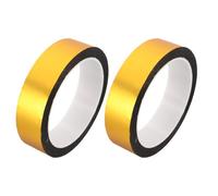 STOBAZA 2 Rolls Matte Gold Decorative Adhesive Tape 25mm X 50m Self-adhesive Border Trim for Crafting, Wall Decoration, and Fabric Embellishment