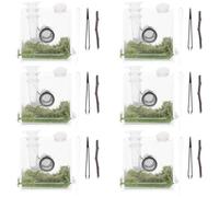 STOBAZA 2 Sets Breeding Box Insects Feeding Case Moisture Light-transmitting Acrylic Spider Habitat Box Suitable for Tortoise and Tarantulas