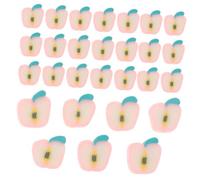 STOBAZA 200pcs Apple Polymer Clay Beads Cute Fruit Charm Spacer Beads for Jewelry Making DIY Bracelets Necklaces Family Craft Back to School Party Supplies