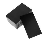 STOBAZA 200pcs Matte Black Aluminum Business Card Blanks Smooth Metal Laser Engraving Sheets for DIY Name Plates Tags Custom Corporate Branding