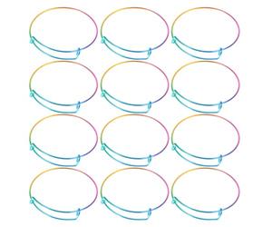 STOBAZA 20pcs Adjustable Alloy Wire Bangles DIY Jewelry Making Tools Gradient Expandable Bracelets for Bracelet Making Kits and Craft Accessories