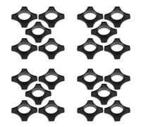 STOBAZA 20PCS Black Plastic Microphone Anti-Rolling Rings Wireless Mic Grip Holder Set for Handheld Microphones, Non-Slip Replacement Accessories for KTV, Home, Stage Speech