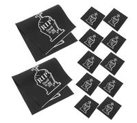 STOBAZA 20pcs Black Tombstone Paper Napkins Halloween Party Supplies Disposable Beverage Napkins with Unique Death to My Design Efficient Absorption for Birthday and Picnic Use