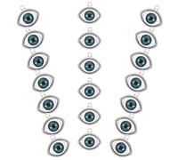 STOBAZA 20pcs Blue Alloy Evil Eye Charms for Jewelry Making, DIY Necklace and Earring Pendants, Safe for Skin and Sturdy Design, for Sweater Chains and Bracelets