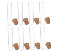 STOBAZA 20pcs Clear Plastic Test Tubes with Plastic Caps Multi Laboratory Liquid Sample Vials for Scientific Experiments Candy Storage Plant Seeds and Party Favors