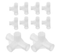 STOBAZA 20pcs Clothes Rod Connector 4-Way Plastic Joint 16mm Inner Diameter for Storage Unit and Shoe Organizer Replacement Parts