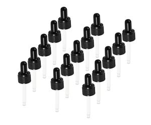 STOBAZA 20pcs Glass Pipette Dropper Bottles with Silicone Tops for Essential Oils and Perfumes, 15ml Refillable Bottles Preventing Product Waste, for Travel and Home Use
