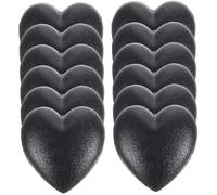 STOBAZA 20pcs Heart-shaped Silicone Anti-slip Ear Grips for Glasses Soft Comfortable Lightweight Eyeglass Retainers to Keep Spectacles Secure for Adults and Black