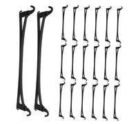 STOBAZA 20pcs Plastic Hanger Bar Non Slip Closet Rod Extenders for Wardrobe Space Saving Clothes Hanging Rods Home Organization