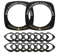 STOBAZA 20pcs Wax Warmer Collar Protective Ring Mats for Wax Heater Machine Plastic Waxing Supplies with Quick Replacement for Home and Salon Use