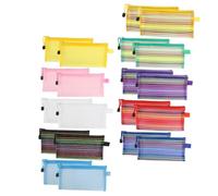 STOBAZA 20pcs Wear-Resistant Portable Pencil Bags Multi-Function Pen Pouch with Smooth Zipper for School Office Travel Storage for Students Random Color