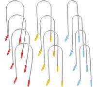STOBAZA 24pcs Assorted Hot Roller Clips for Electric Curlers Perm Rod Clamps in Red Yellow Blue Securely Hold Heated Hair Rollers for Home Styling and DIY Curly Hair