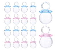 STOBAZA 24pcs Pacifier Shaped Candy Favor Boxes for Themed Party and Showers, Portable and Fillable Plastic Treat Containers for Birthday Celebrations