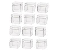 STOBAZA 24pcs Plastic Candy Boxes with Lid, Party Favor Storage Containers for Christmas and Party, Simple and Delicate Design, Holds Chocolates and Candies