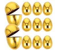 STOBAZA 24pcs Plastic Easter Eggs Fillable DIY Craft Toys for Easter Basket Stuffers Reusable Egg Boxes for Wrapping Eggshells