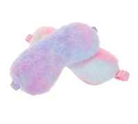 STOBAZA 2pcs Adjustable Plush Cat Eye Mask for Sleeping Soft Faux Silk Sleep Cover with Bunny Decor for Women and Light Blocking Comfortable Elastic Band in Blue