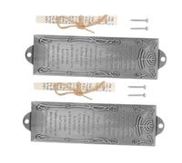 STOBAZA 2pcs Alloy Mezuzah with Scroll for Jewish Home Weather Resistant Mezuzah Plaque for Front Door Decoration Easy Installation Religious Judaica Blessing for Holidays and Daily Use