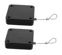 STOBAZA 2pcs Automatic Silent Door Closer with Anti-Theft Pull Cord Box Wall-Mounted No-Drill Self-Closing Mechanism for Bathroom Bedroom Interior Doors Quiet Security Device