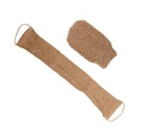 STOBAZA 2pcs Back Scrubber Scrub Towel Multi-purpose Comfortable Hemp Fiber Bath Gloves for Body and Back Cleansing Bathing