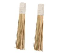 STOBAZA 2pcs Bamboo Kitchen Scrub Brush with Strong Bristles and Non Slip Handle for Dish Pot and Pan Cleaning Stirrer Cleaner for Tough Grease Removal
