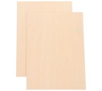STOBAZA 2pcs Basswood Wood Sheets Unfinished DIY Craft Boards for Etching Painting Printmaking Versatile Wood Block Supplies for Students and Hobbyists Creative Projects