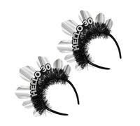 STOBAZA 2pcs Birthday Queen Headband for Women Lightweight Comfortable Princess Hair Band with Dazzling Crown Design Secure Fit Party Headpiece for Birthday Celebrations and Photo Booths